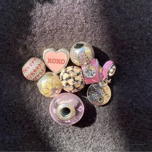 7x Pandora Charms Pink Bundle